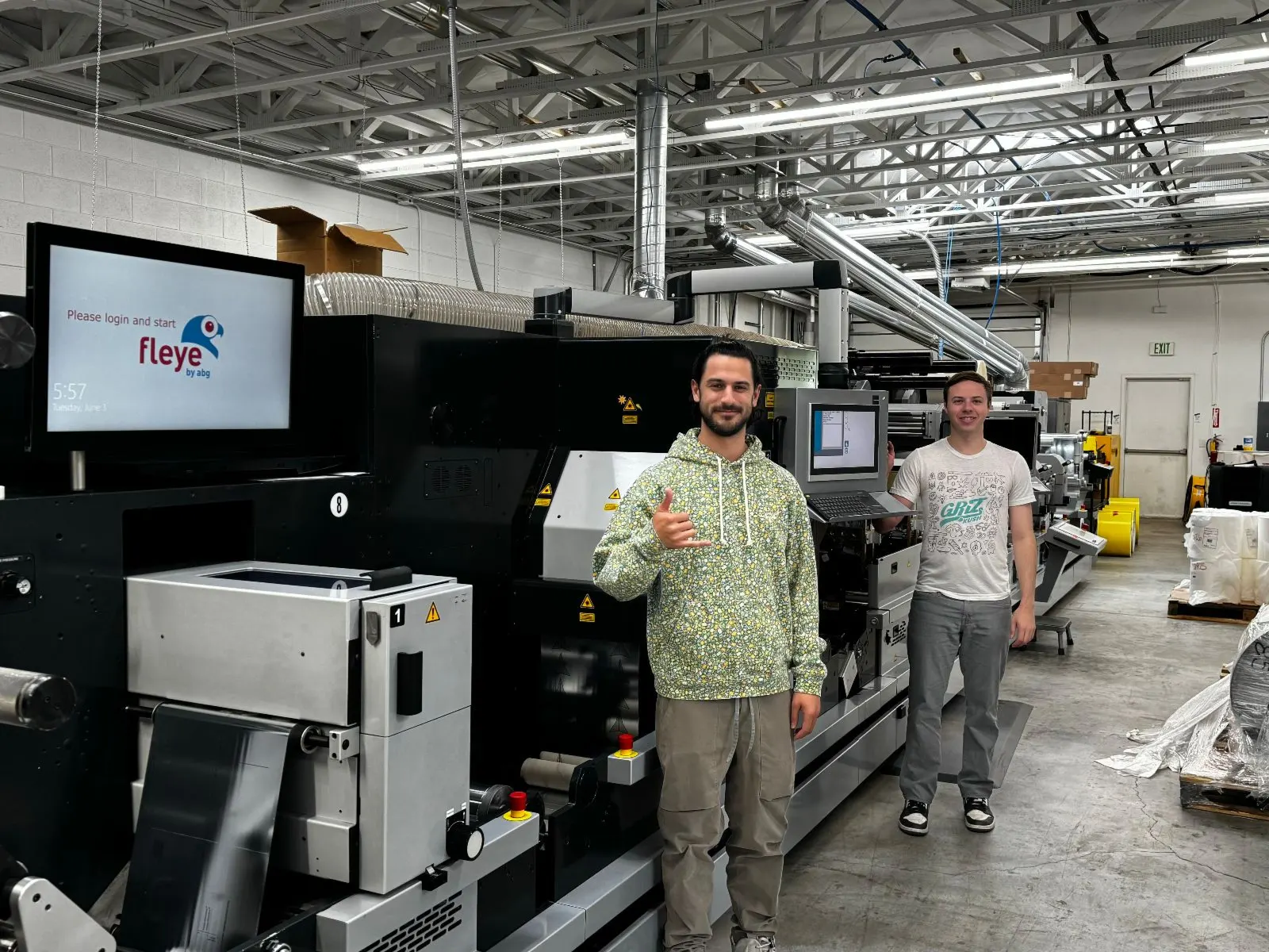 Converting line running flexible packaging at the Calyx Containers facility