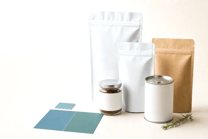 Two teal ink drawdown cards side by side in slightly different shades, with a small solid-color reference card above them.